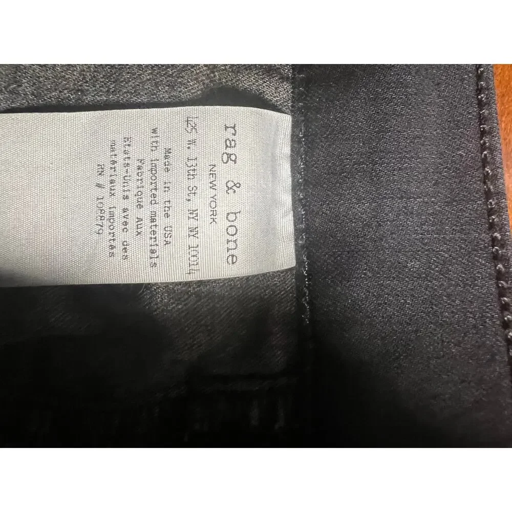 Rag & Bone Black Coated Skinny Jeans capris Women’s 30